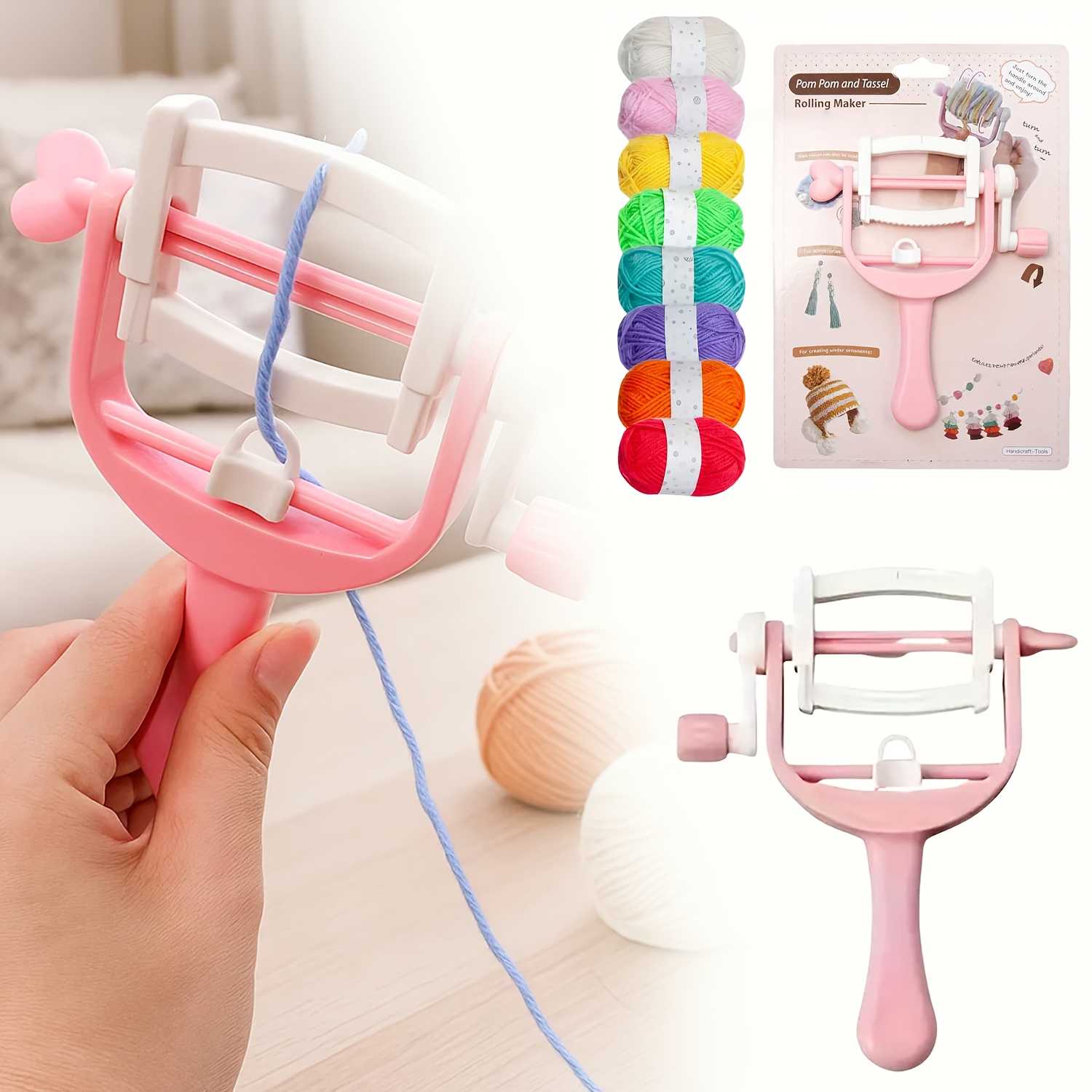 Hand-cranked Winding Coil Fur  - Pom Pom Maker Tool のレビューと価格