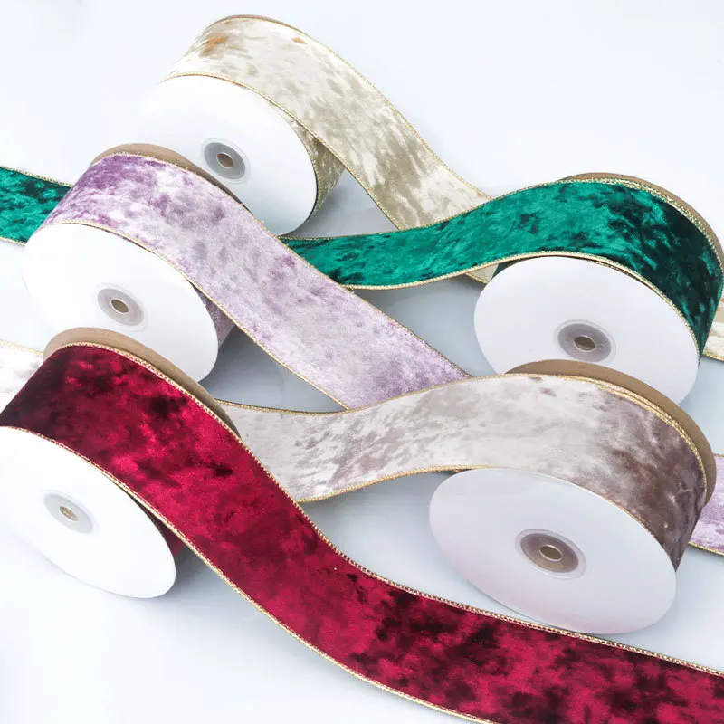 50MM Wired Edge Reversible Vel - Velvet Ribbon Roll のレビューと価格