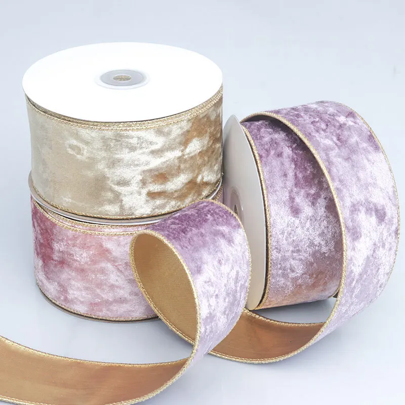 50MM Wired Edge Reversible Vel - Velvet Ribbon Roll のレビューと価格