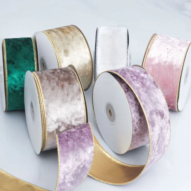 50MM Wired Edge Reversible Vel - Velvet Ribbon Roll のレビューと価格
