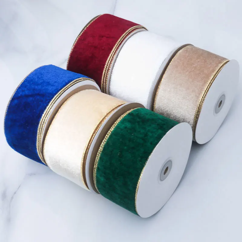 50MM Wired Edge Reversible Vel - Velvet Ribbon Roll のレビューと価格