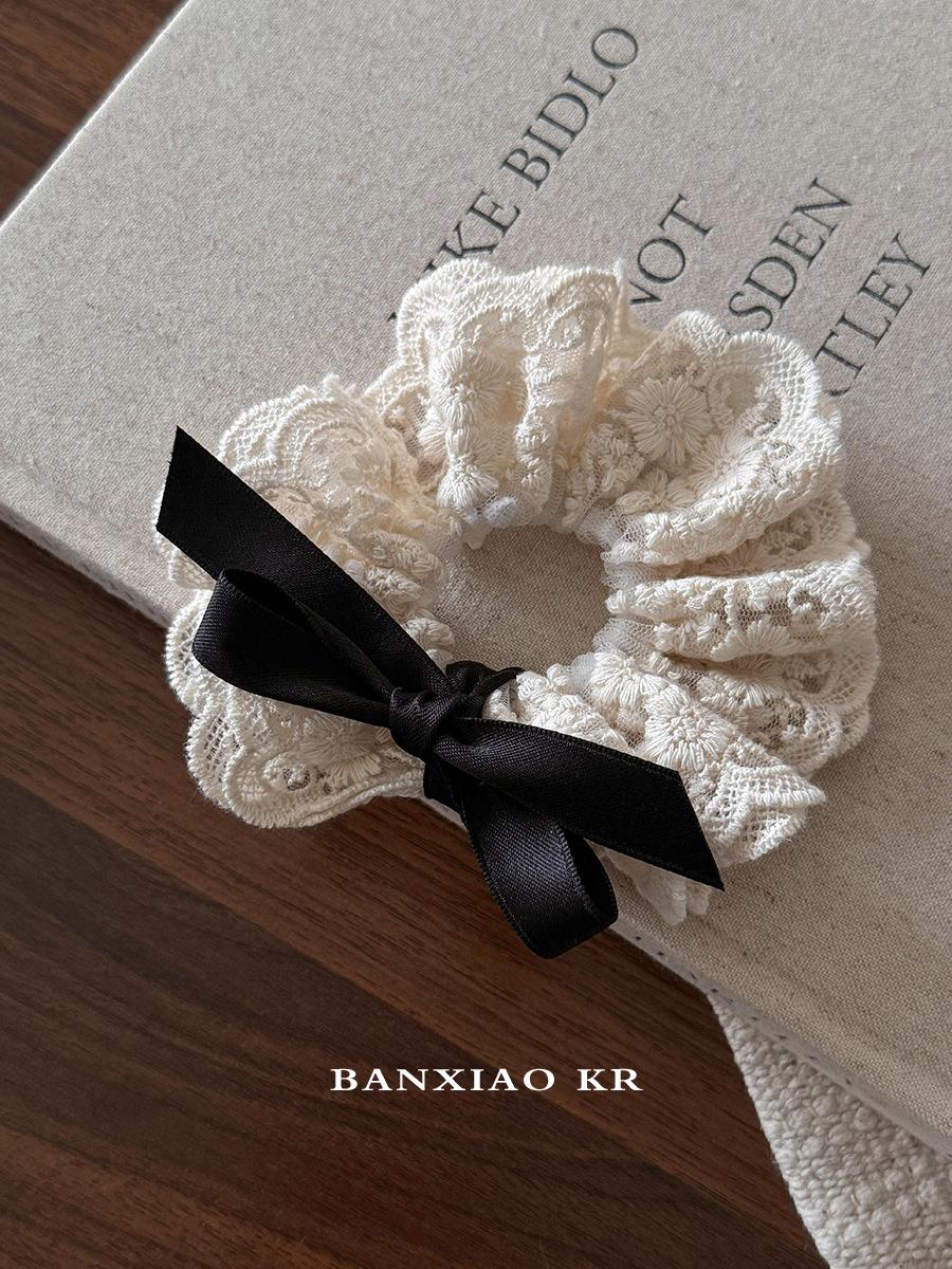 French retro double layered bo - Lace Ribbon Trim のレビューと価格