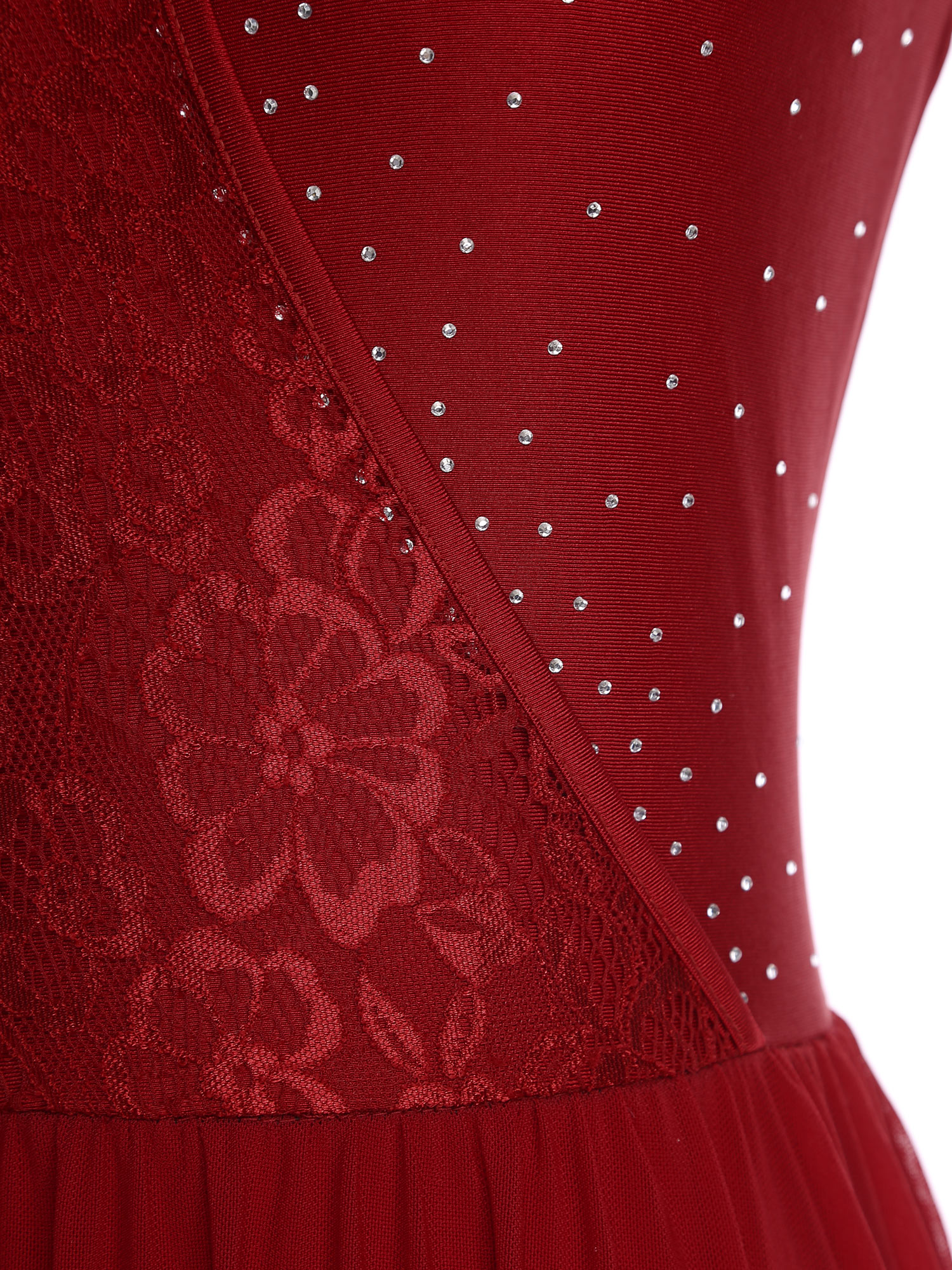 Women Lyrical Dance Dress Flor - Rhinestone Banding Trim のレビューと価格