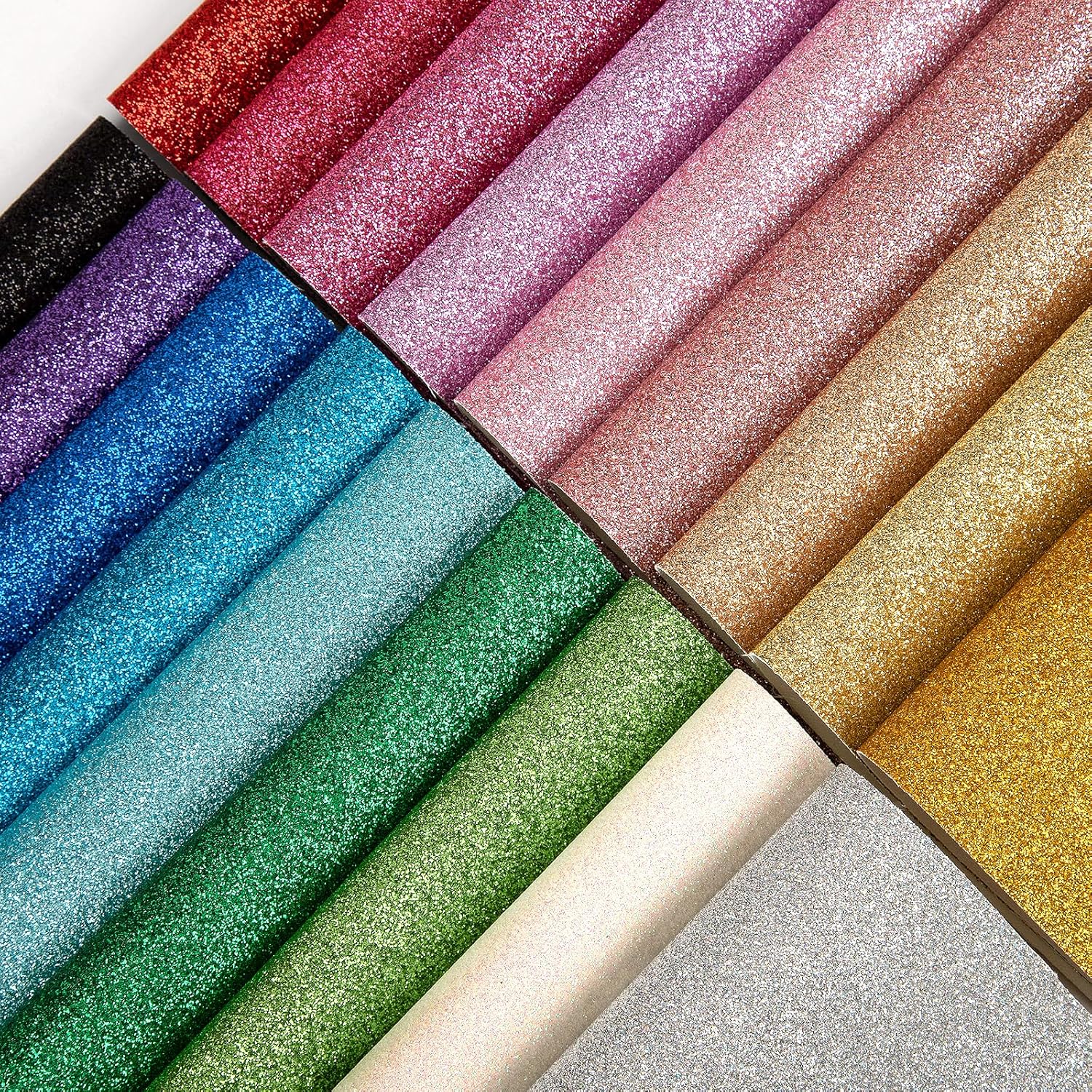 Sparkly Glitter Shiny Fabric S - Glitter Vinyl Roll のレビューと価格