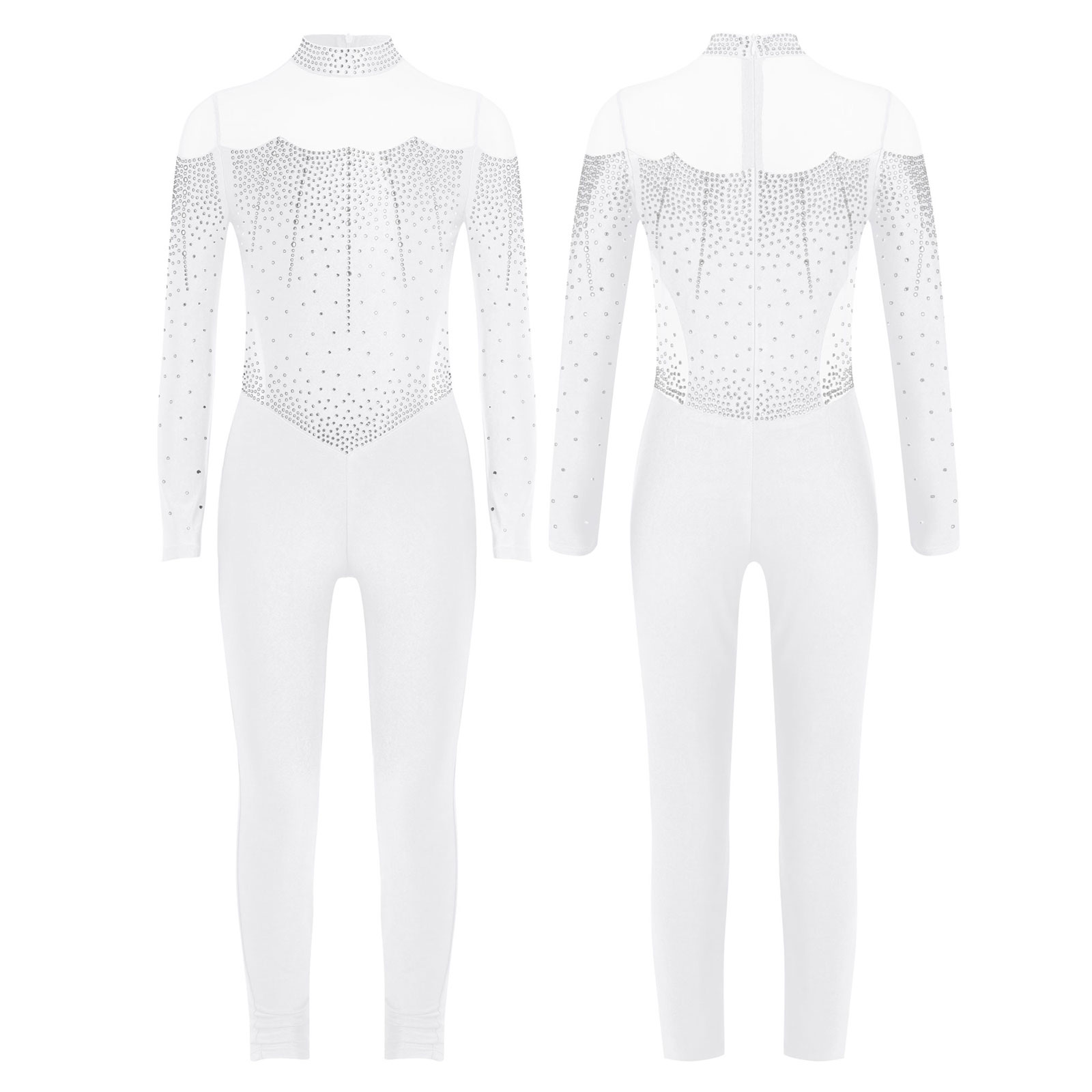6-16Y Girls Figure Skating Dan - Rhinestone Banding Trim のレビューと価格