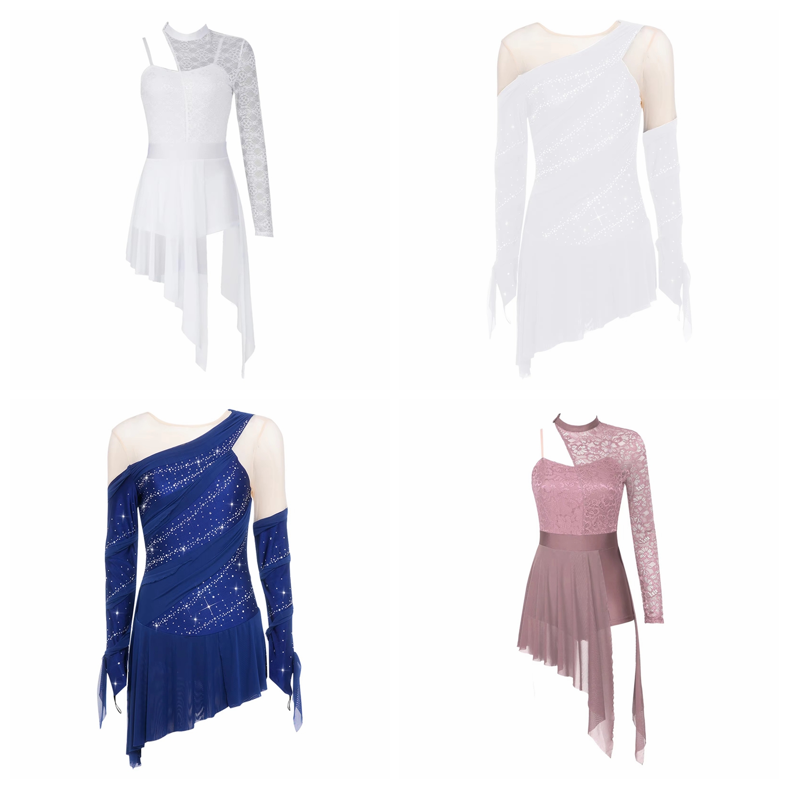 Women Rhinestone Lyrical Dance - Rhinestone Banding Trim のレビューと価格