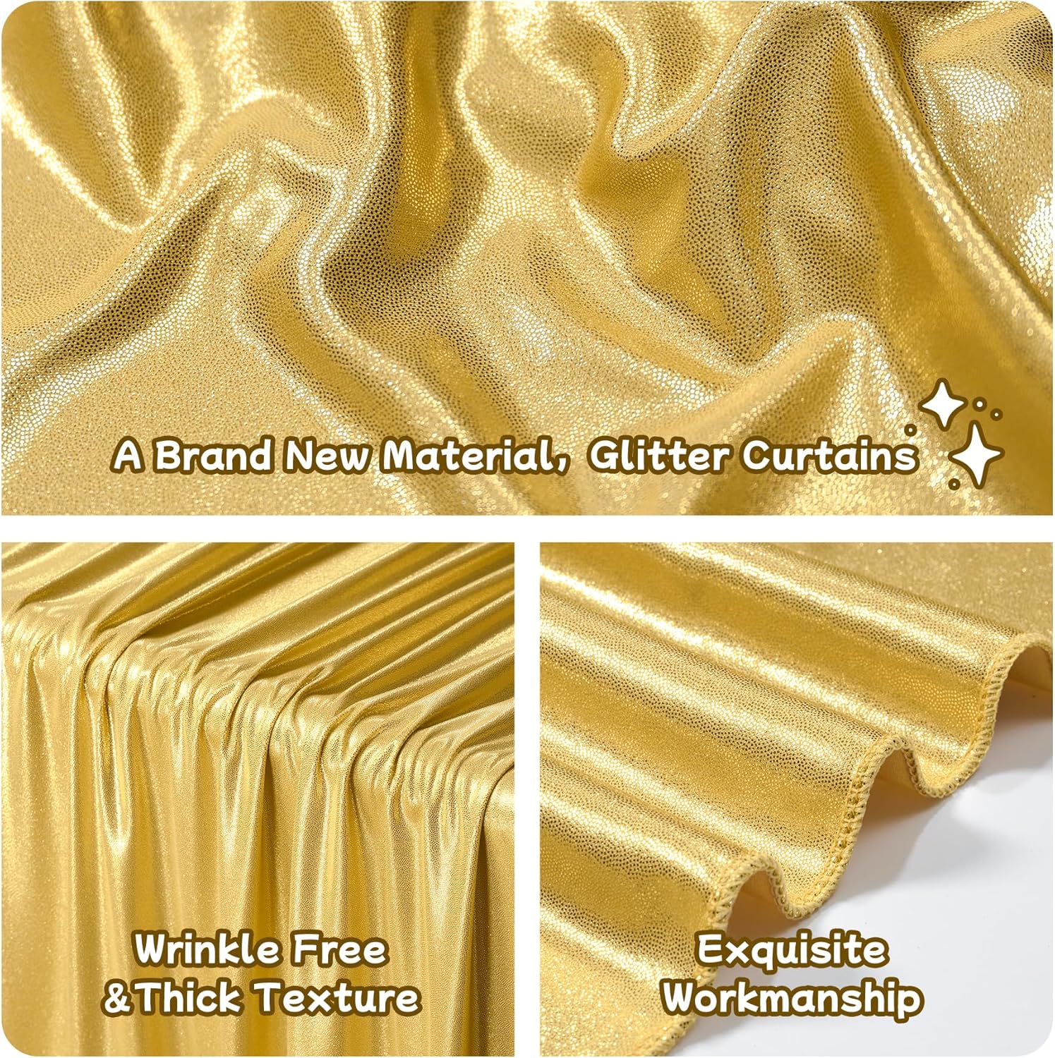 2.3x7FT Wrinkle Free Glitter 1 - Sequin Fabric Panel のレビューと価格