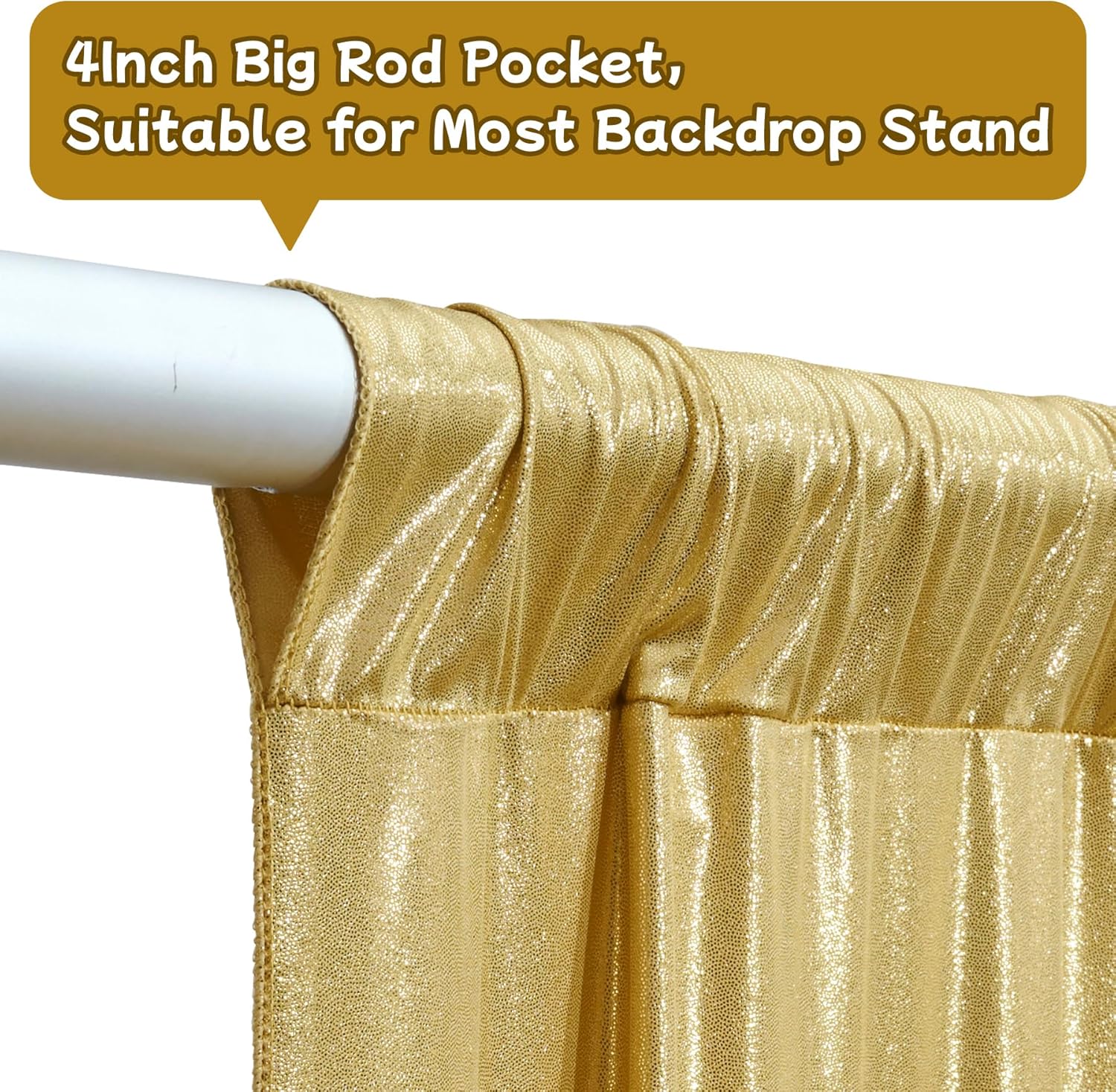 2.3x7FT Wrinkle Free Glitter 1 - Sequin Fabric Panel のレビューと価格