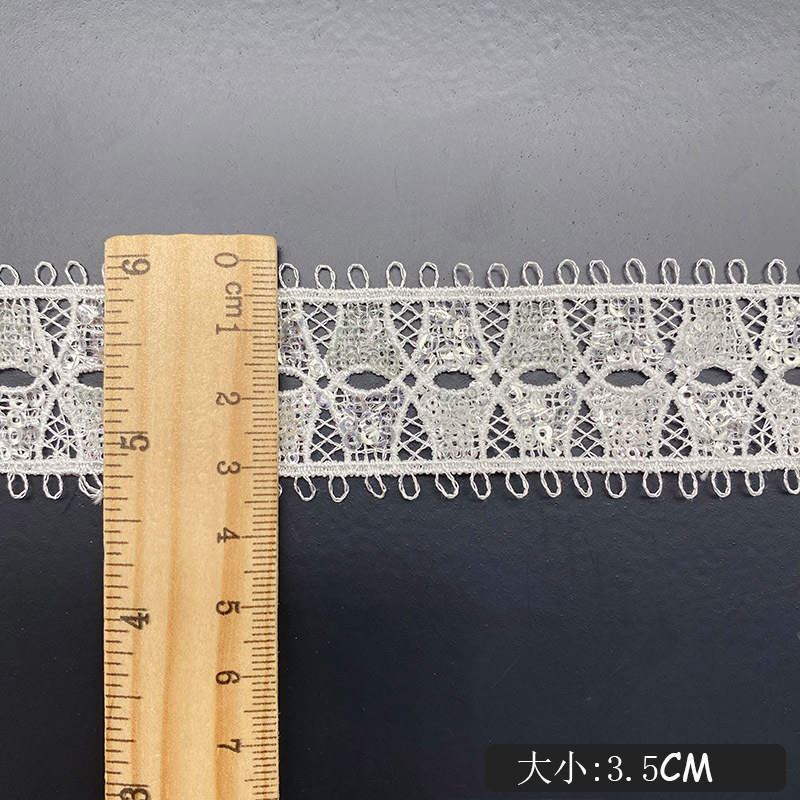 Hollow Wearable Sequins Ribbon - Lace Ribbon Trim のレビューと価格