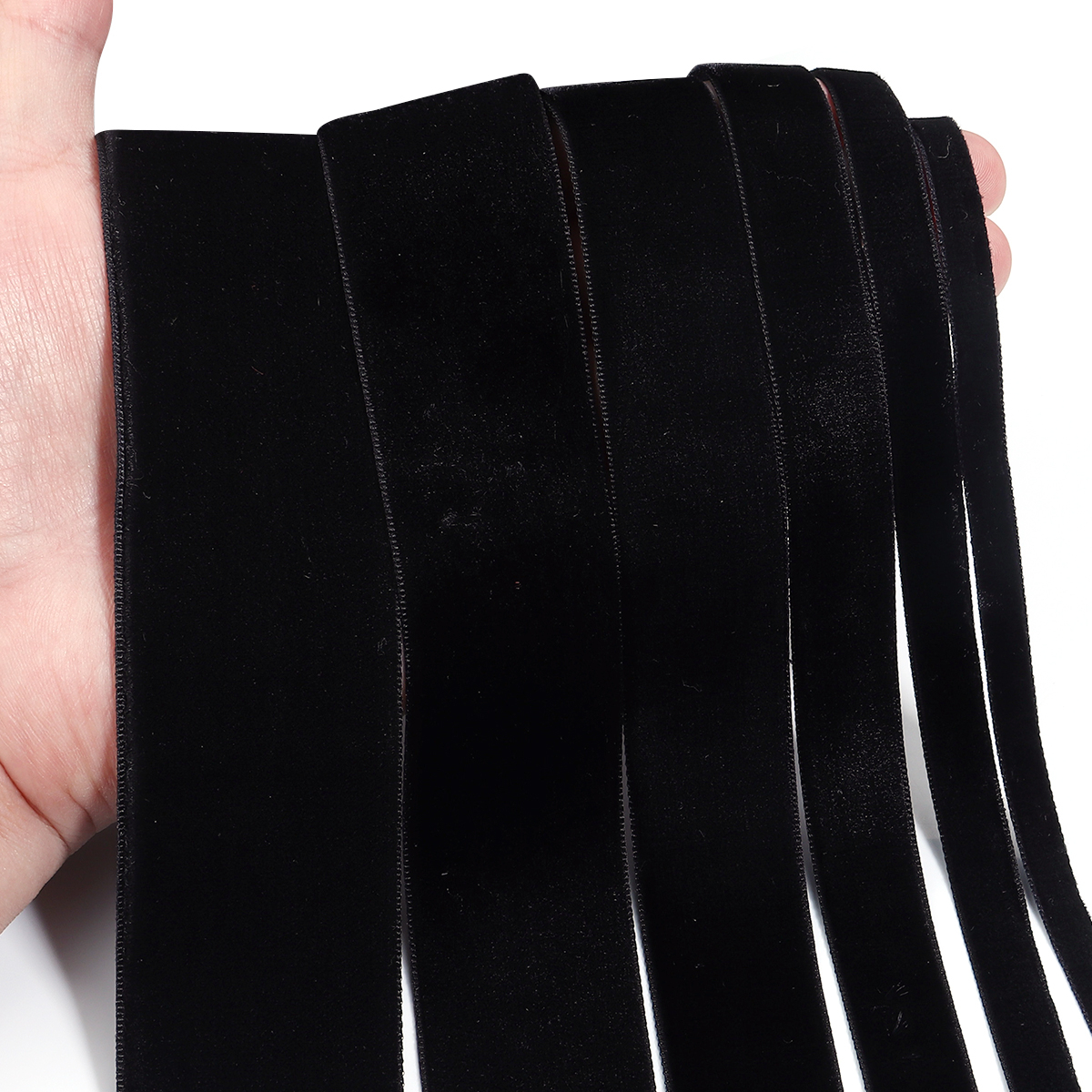 5-10Yards Black Velvet Ribbon  - Velvet Ribbon Roll のレビューと価格