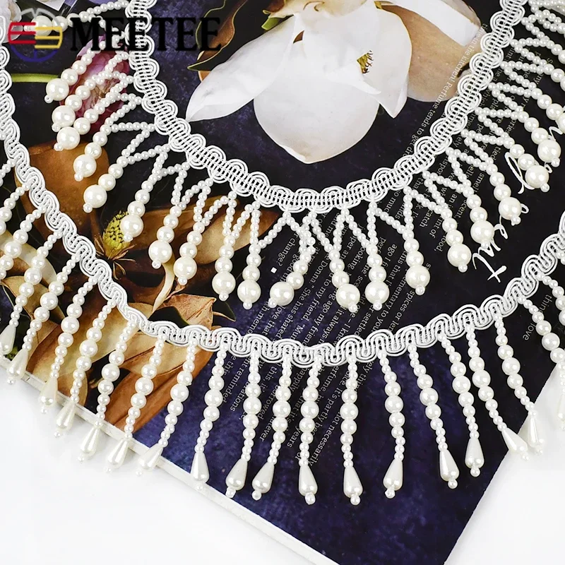1/2Yards Pearl Beaded Tassel F - Beaded Trim Fringe のレビューと価格