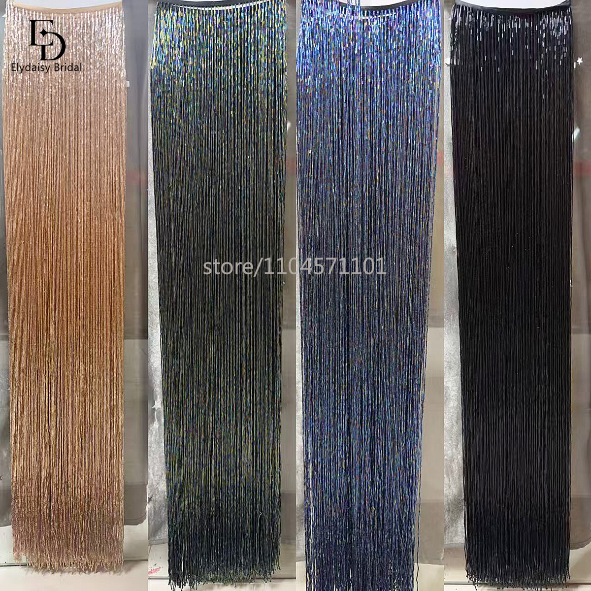 ELYDAISY 1Meter Length Champag - Beaded Trim Fringe のレビューと価格