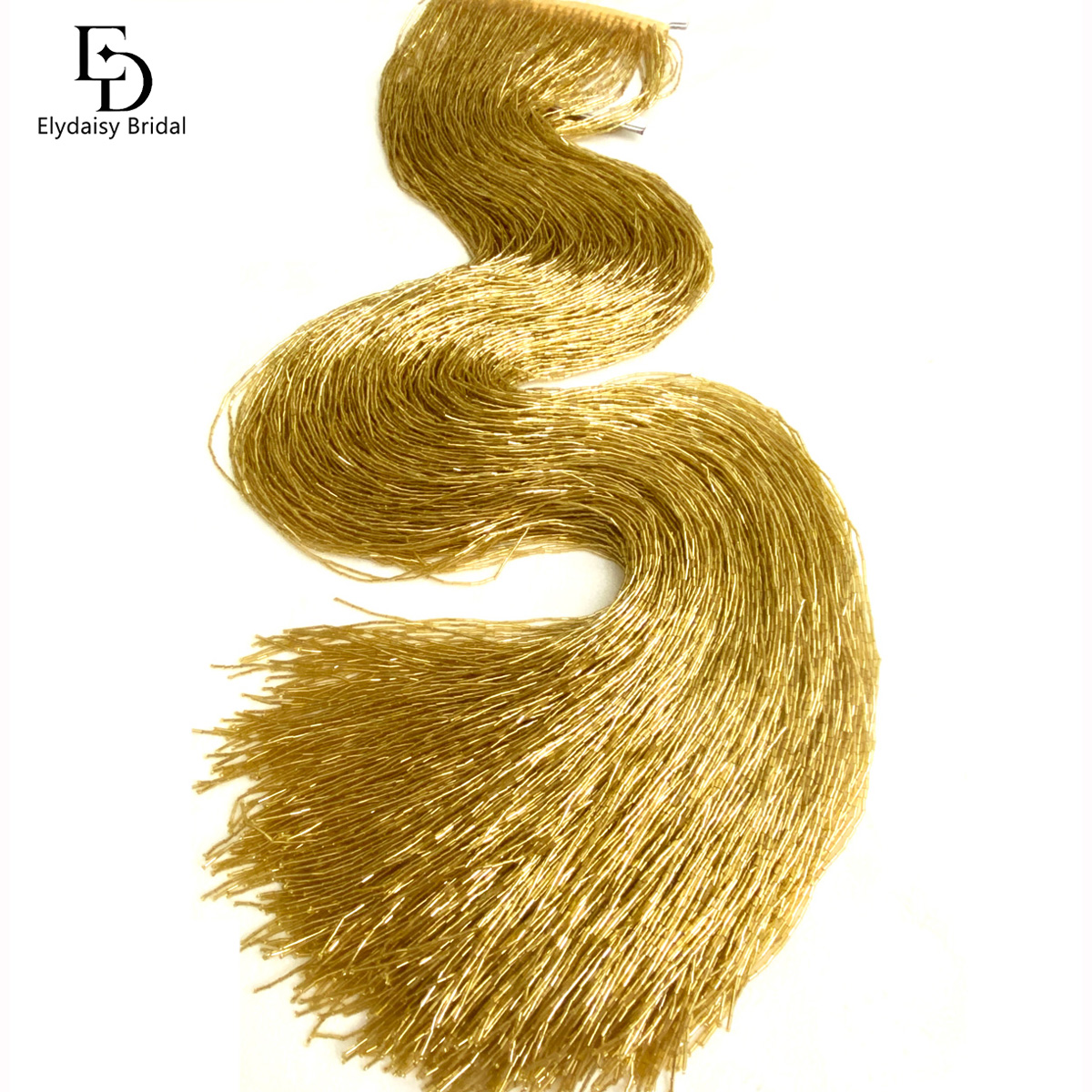ELYDAISY 1Meter Length Champag - Beaded Trim Fringe のレビューと価格