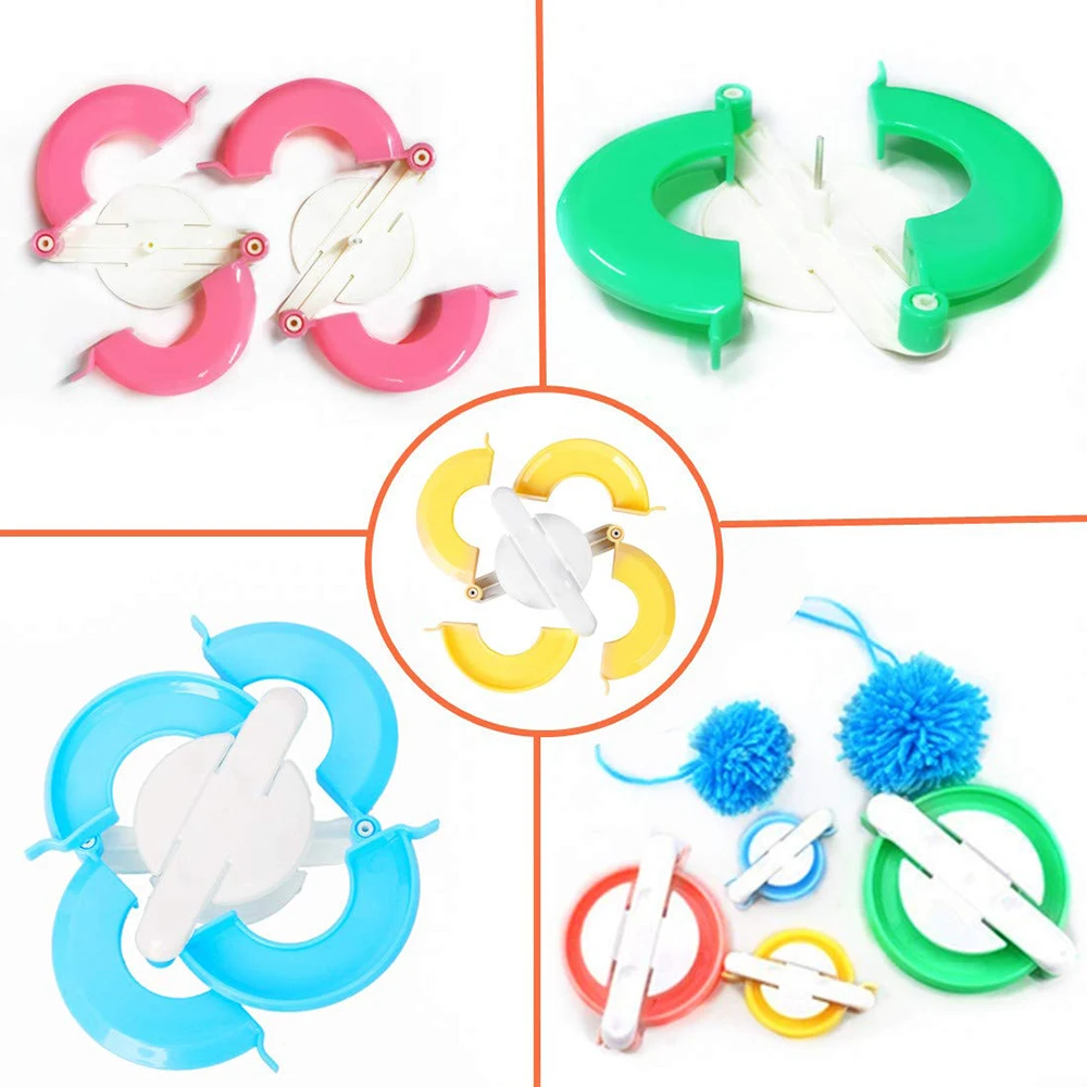 4-Size Pom Pom Maker Kit with  - Pom Pom Maker Tool のレビューと価格