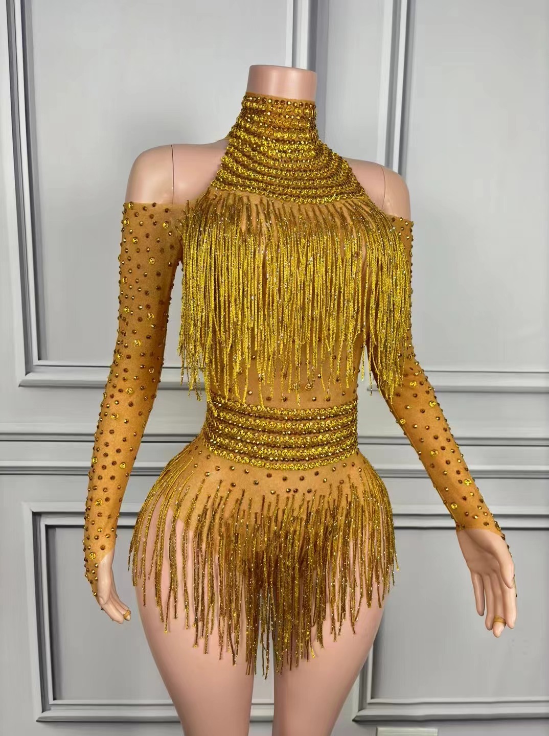 Singer Dancer Costume Sparkly  - Rhinestone Banding Trim のレビューと価格