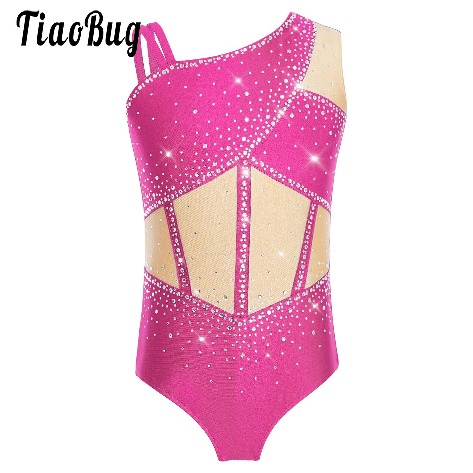 Kid Girls Figure Skating Balle - Rhinestone Banding Trim のレビューと価格