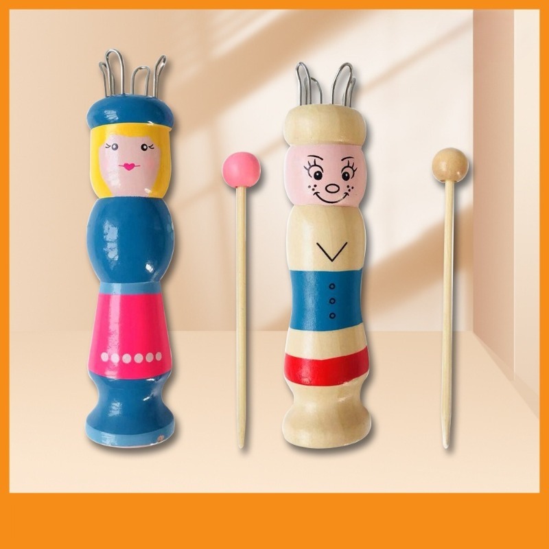Wooden Doll French Knitter Kid - Pom Pom Maker Tool のレビューと価格