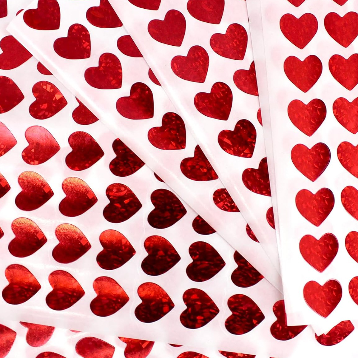 600 Pcs Red Heart Stickers, Sm - Glitter Vinyl Roll のレビューと価格