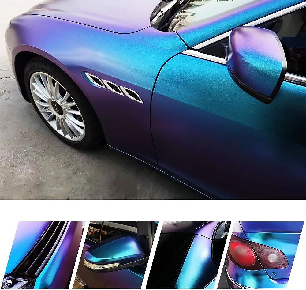 Matte Purple Blue Pearl Glitte - Glitter Vinyl Roll のレビューと価格