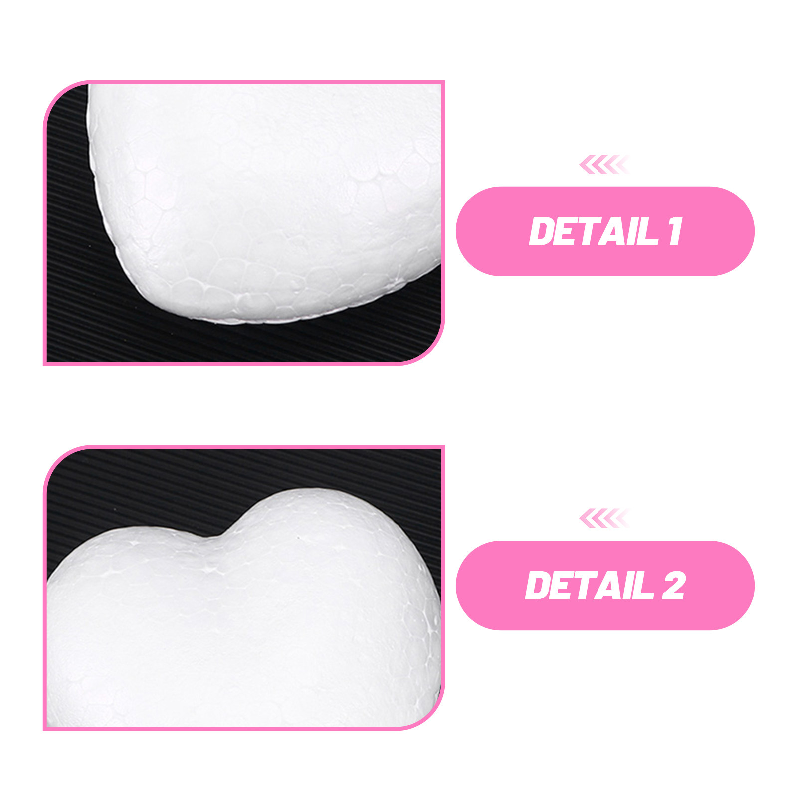 20Pcs Blank Heart Foam Balls L - Craft Embellishments のレビューと価格