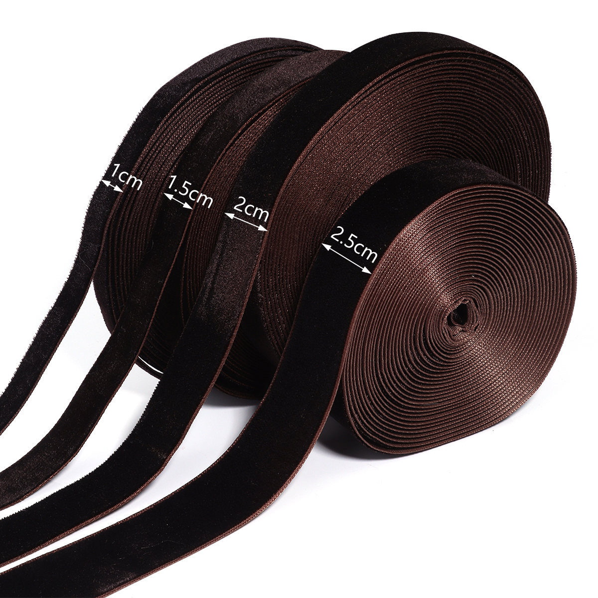 5-10yards/roll Velvet Ribbons  - Velvet Ribbon Roll のレビューと価格