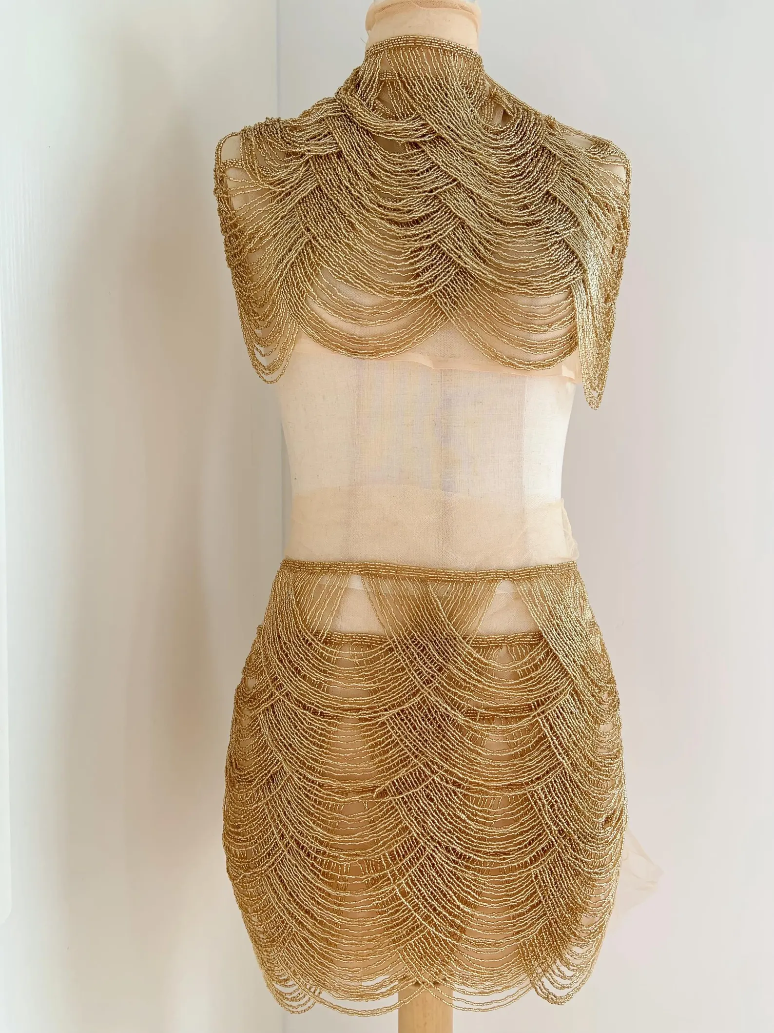Silver Chains Cape Fabric, Bea - Beaded Trim Fringe のレビューと価格