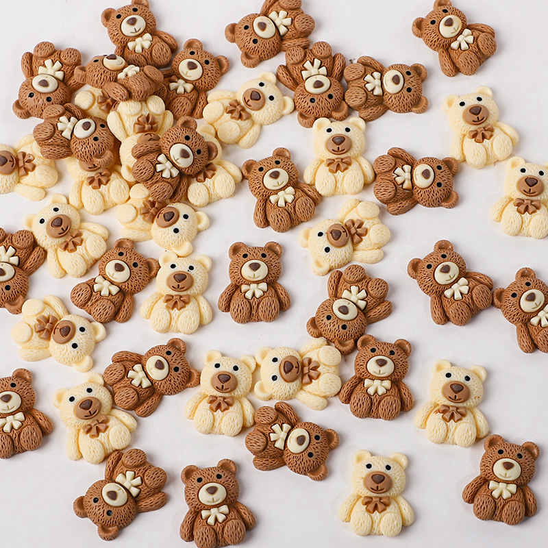 10/30/50pcs Resin Teddy Bear C - Embellishments For Scrapbooking のレビューと価格
