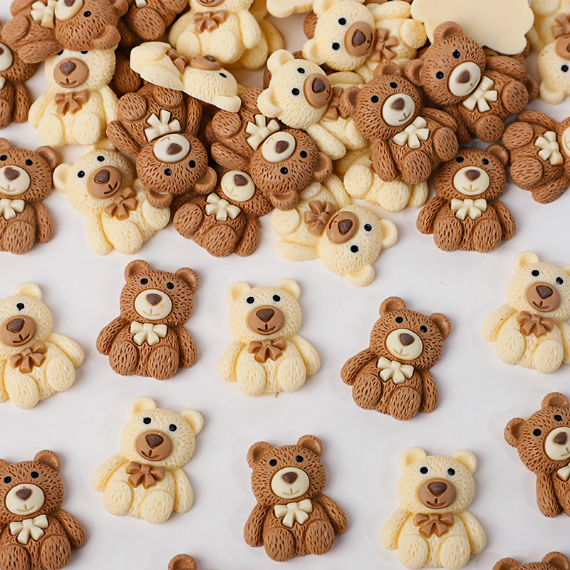 10/30/50pcs Resin Teddy Bear C - Embellishments For Scrapbooking のレビューと価格