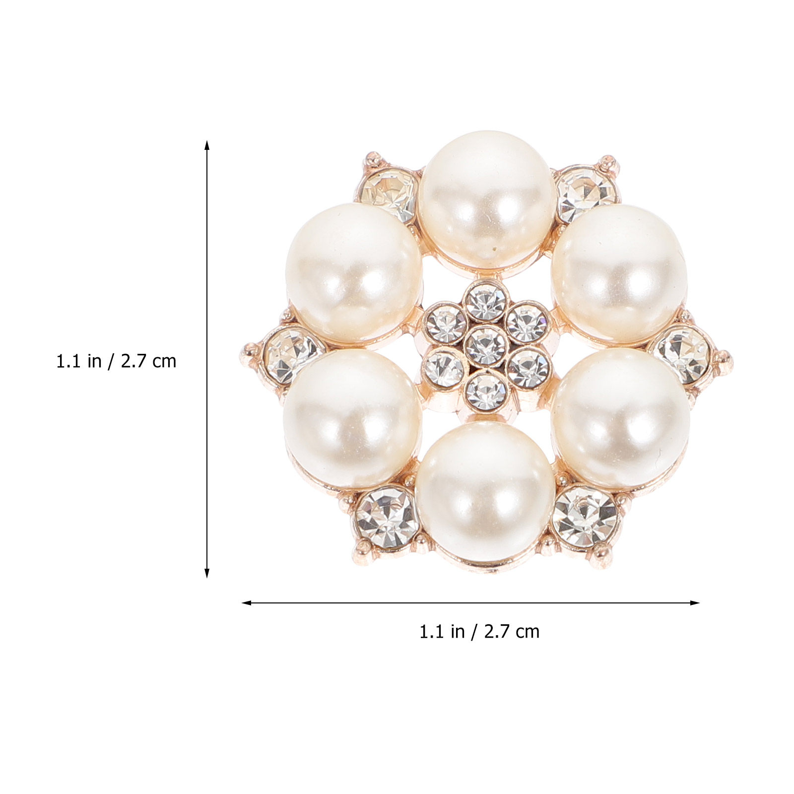 30Pcs Pearl Flower Button DIY  - Craft Embellishments のレビューと価格