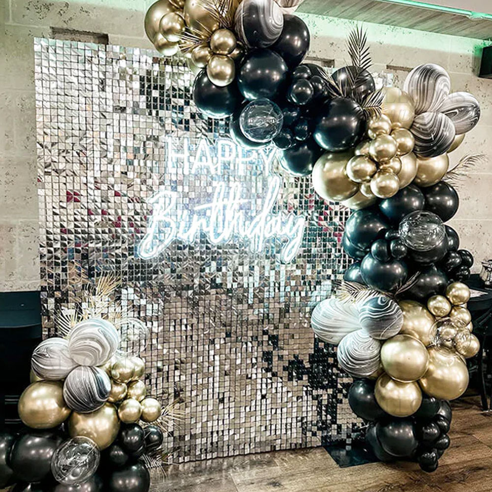 Silver Sequin Wall Backdrop Pa - Sequin Fabric Panel のレビューと価格