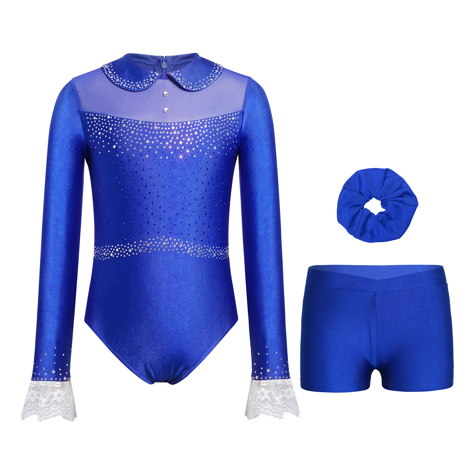 Girls Skating Ballet Dance Leo - Rhinestone Banding Trim のレビューと価格