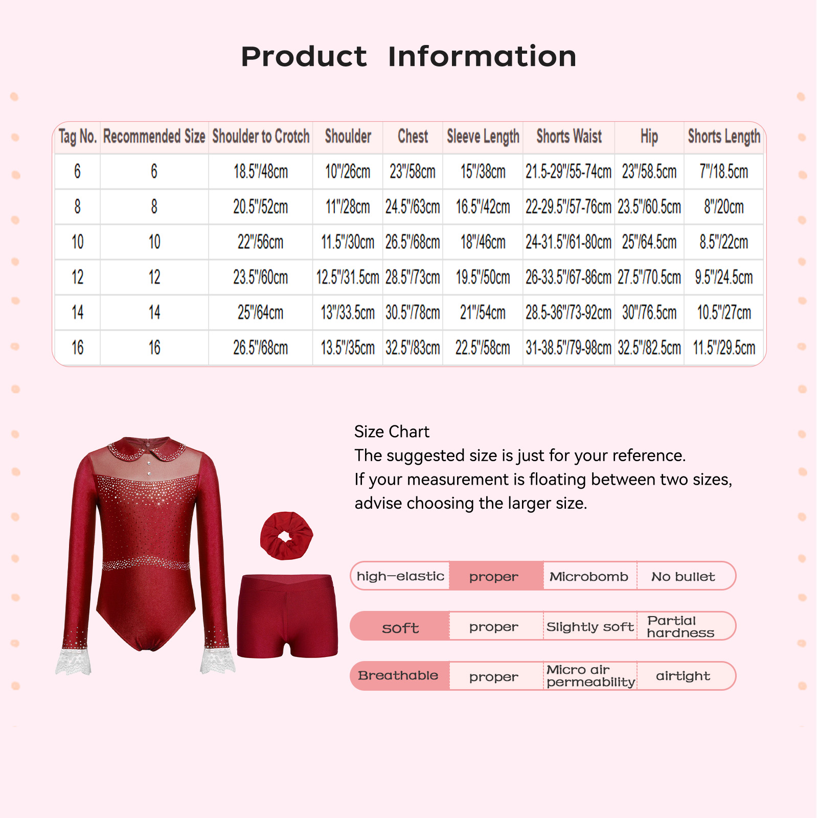 Girls Skating Ballet Dance Leo - Rhinestone Banding Trim のレビューと価格