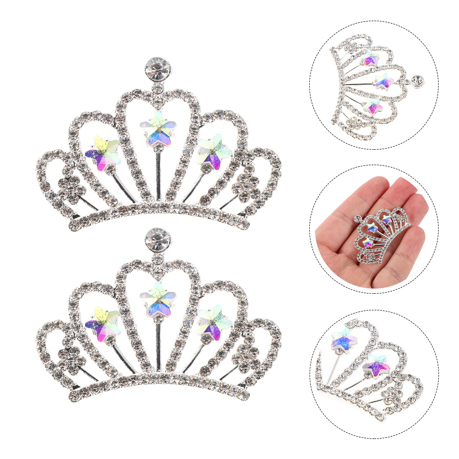 10Pcs Rhinestone Crown Embelli - Craft Embellishments のレビューと価格