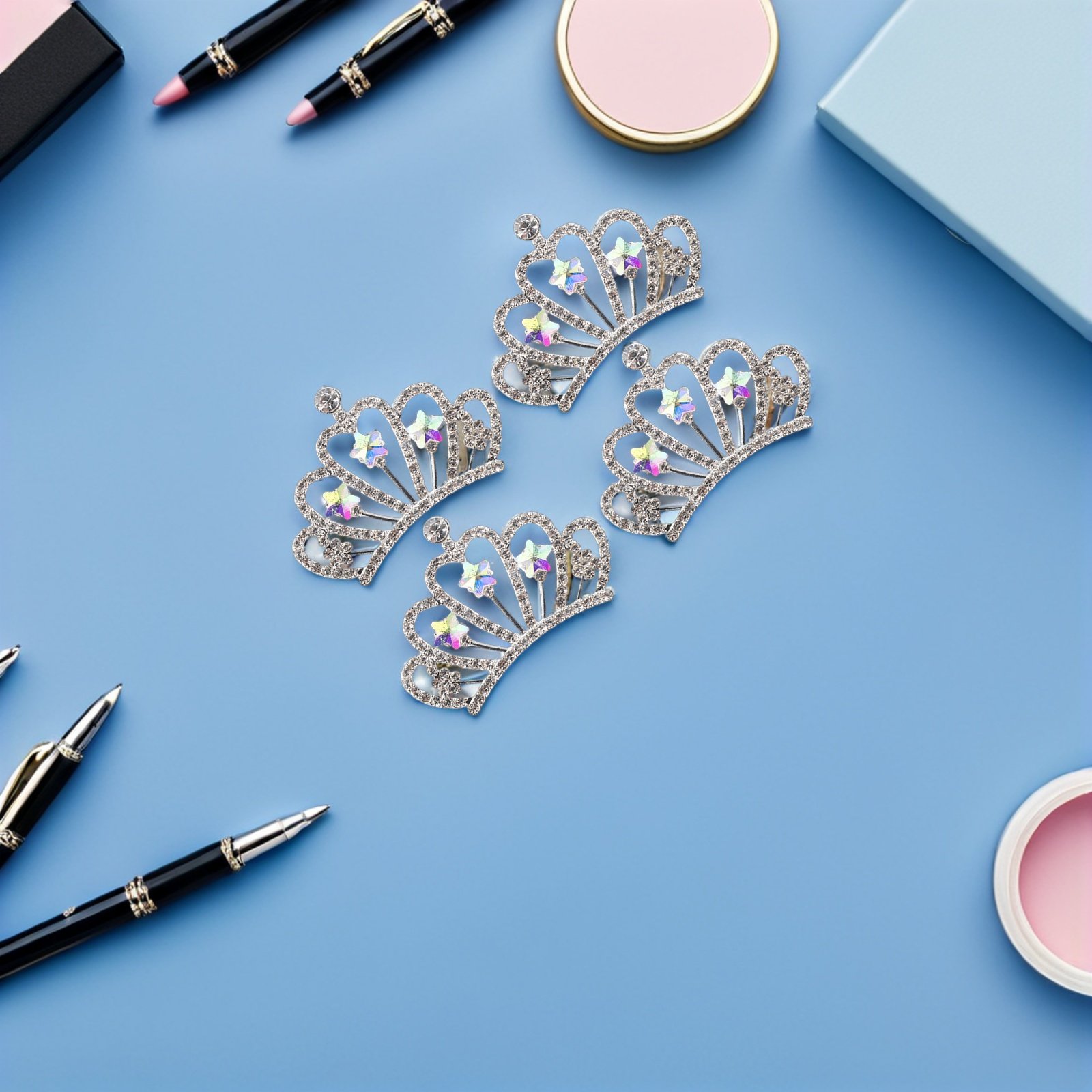10Pcs Rhinestone Crown Embelli - Craft Embellishments のレビューと価格