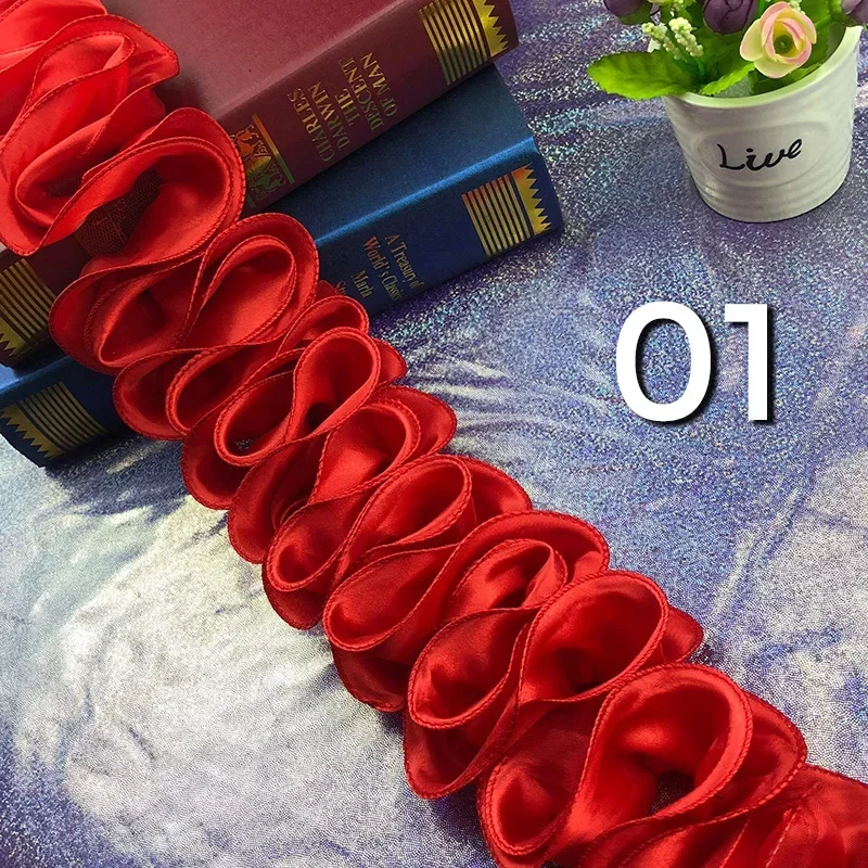 5Yards Pleated Ruffled Trim Sh - Lace Ribbon Trim のレビューと価格