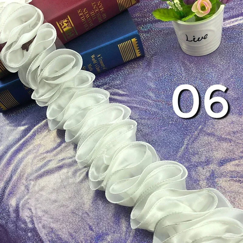 5Yards Pleated Ruffled Trim Sh - Lace Ribbon Trim のレビューと価格